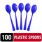 Party Solids 100 Pcs Disposable Utensils – Heavy Duty Plastic Cutlery Set – Premium Plastic Forks, Spoons or Knives for Parties, Events, Catering & Tableware Supplies by Exquisite